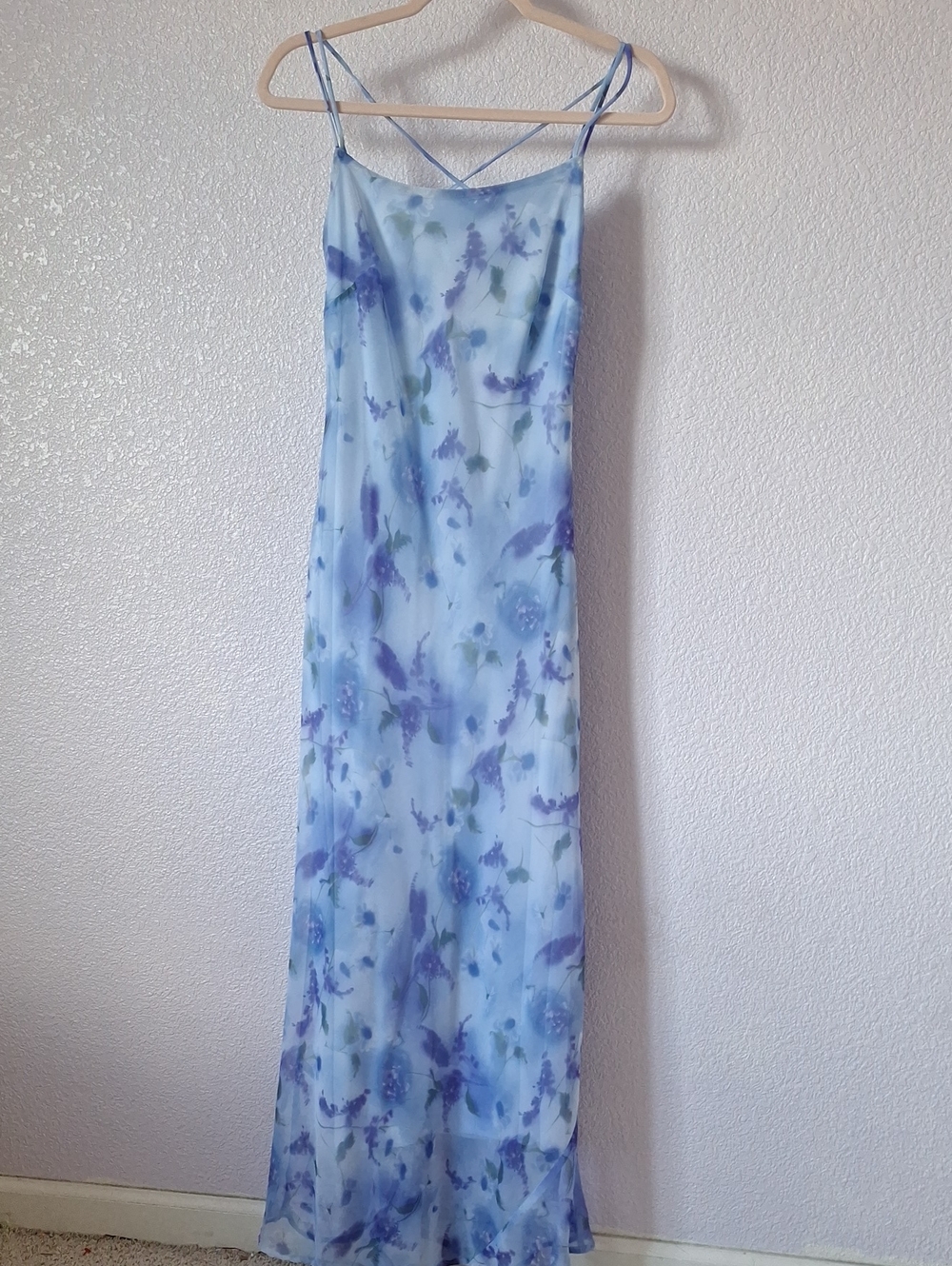 Floral Blue Summer Slip Dress